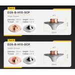 Nozzle dubbel D28, H=15  M11